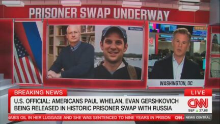 Images of Paul Whelan and Evan Gershkovich on CNN
