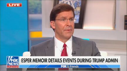 Mark Esper on Fox News on May 11