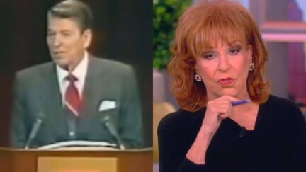 Ronald Reagan and Joy Behar