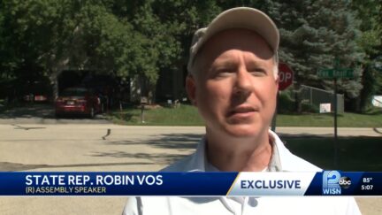 Robin Vos in his driveway