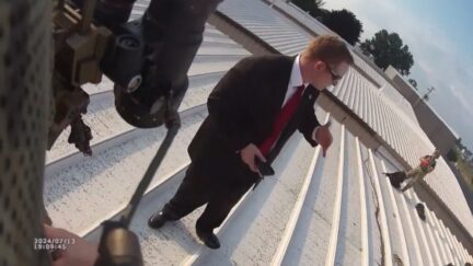 Thomas Matthew Crooks on roof
