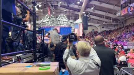 Nut at Trump rally